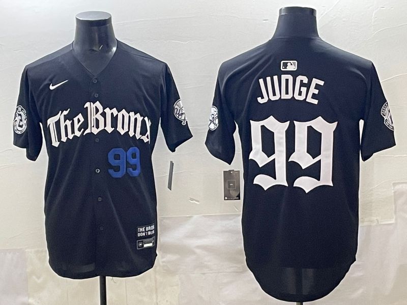 Men 2025 New York Yankees #99 Judge Black Five generations Joint Name Nike MLB Jersey style 34